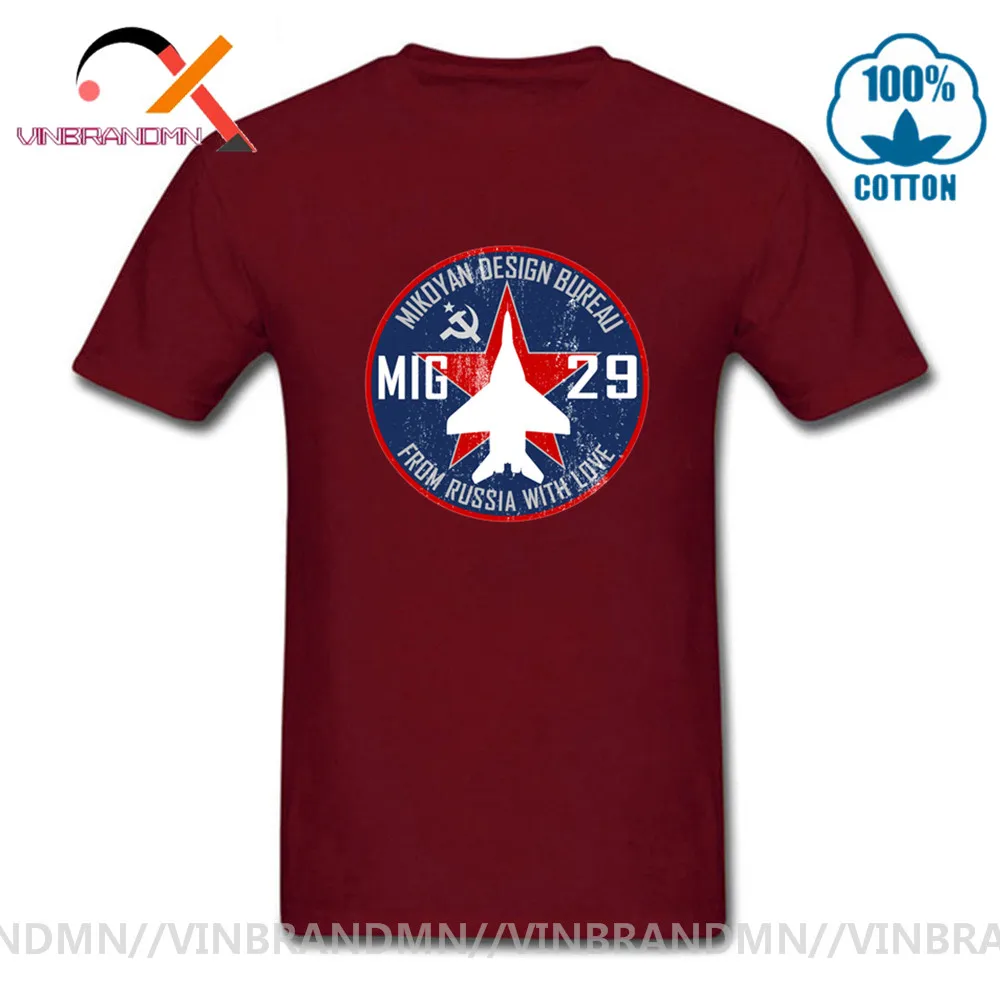 Российский военный Mig29 истребитель футболка 2019 новый бренд дешевая распродажа 100%