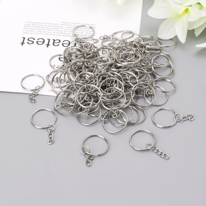 100pcs DIY 25mm Polished Keyring Keychain Split Ring Short Chain Key Fob Rings
100pcs DIY 25mm Polished Keyring Keychain Split Ring Short Chain Key Fob Rings