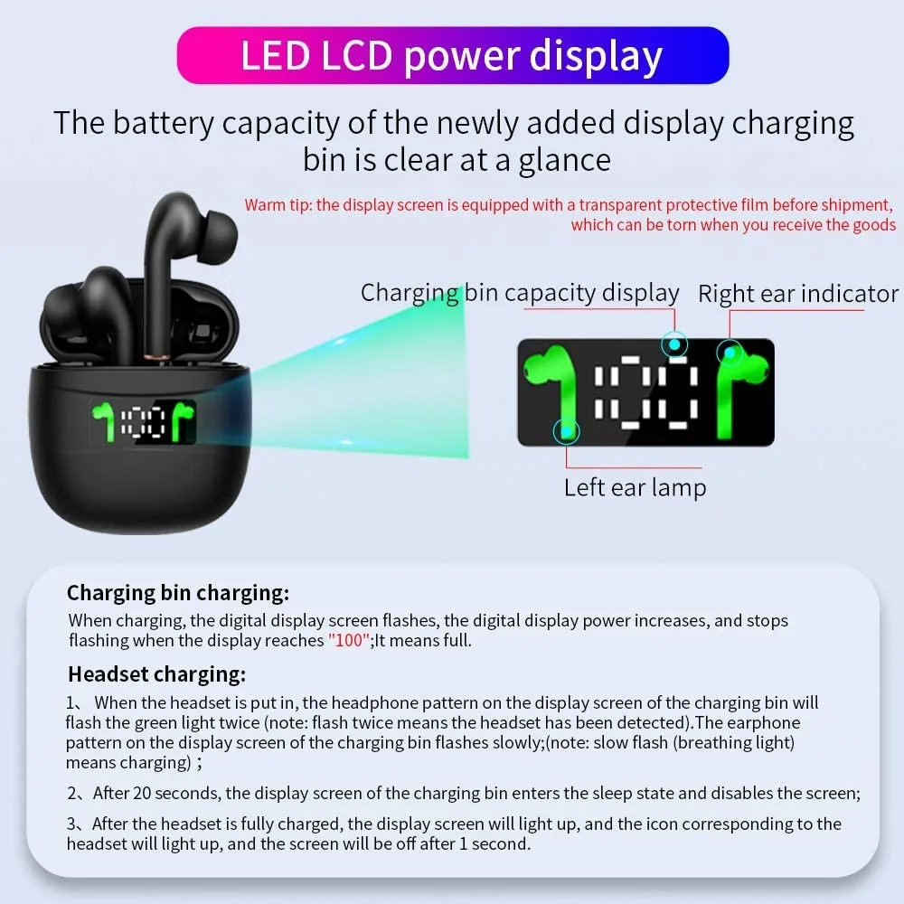 Wholesale Hot Wireless Earphones Bluetooth-compatible 5.2 Headphones Waterproof Earbuds LED Display HD Stereo Mic for iPhone
Wholesale Hot Wireless Earphones Bluetooth-compatible 5.2 Headphones Waterproof Earbuds LED Display HD Stereo Mic for iPhone