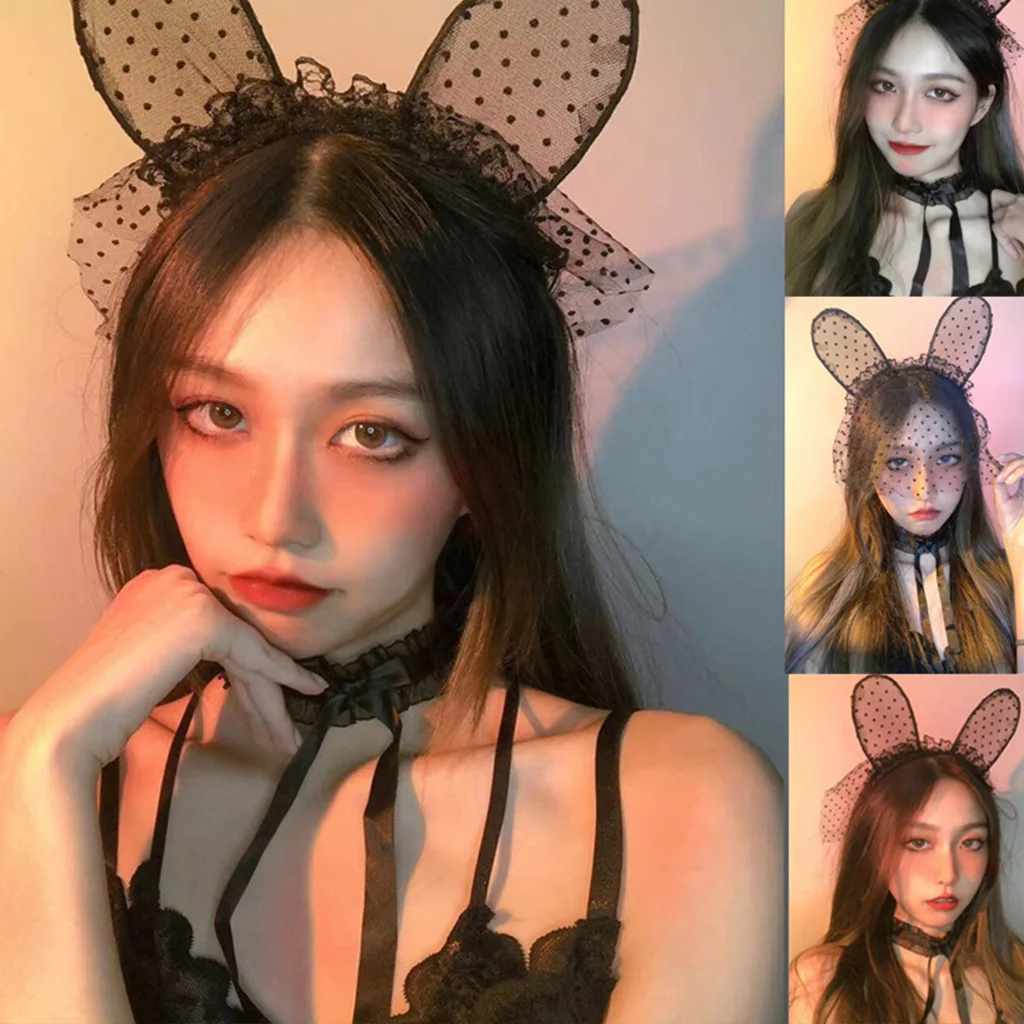 Mesh Lace Hair Hoop Bunny Ears with Veil Theme Party Performance Headdress Christmas Easter Cosplay Costume Hair Accessories
Mesh Lace Hair Hoop Bunny Ears with Veil Theme Party Performance Headdress Christmas Easter Cosplay Costume Hair Accessories