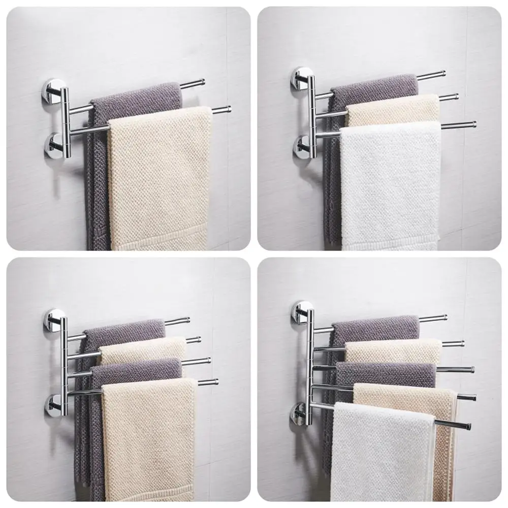 180°Stainless Steel Towel Bar Rotating Towel Rack Bathroom Kitchen Wall-mounted Towel Polished Rack Holder for Bathroom Kitchen
180°Stainless Steel Towel Bar Rotating Towel Rack Bathroom Kitchen Wall-mounted Towel Polished Rack Holder for Bathroom Kitchen