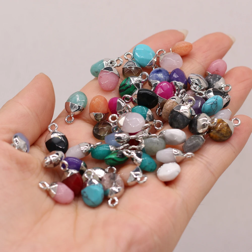 yachu Natural Faceted Flat Round Semi-precious Stones Pendant For Making DIY Necklace Bracelet Size 8x13mm Gift 5pcs
yachu Natural Faceted Flat Round Semi-precious Stones Pendant For Making DIY Necklace Bracelet Size 8x13mm Gift 5pcs
