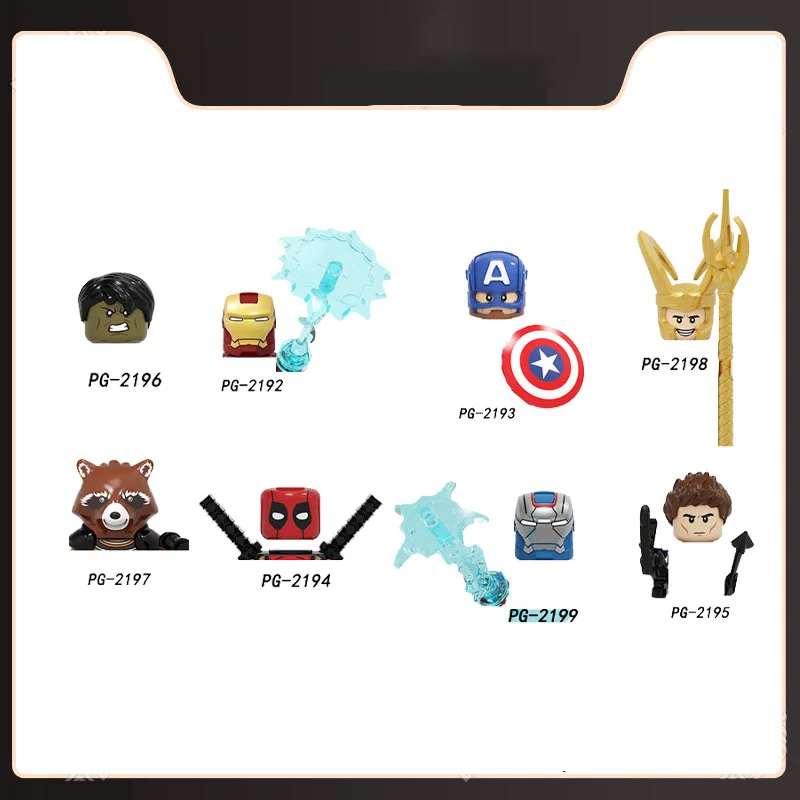 In Stock Superheroes Iron Man Captain America Deadpool Hawkeye Action Figures Mini Bricks Assembled Toy's Building Blocks
In Stock Superheroes Iron Man Captain America Deadpool Hawkeye Action Figures Mini Bricks Assembled Toy's Building Blocks