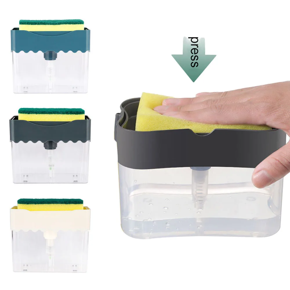 Soap Pump Dispenser with Sponge Holder Cleaning Liquid Dispenser Container Manual Press Soap Organizer Kitchen Cleaner Tool
Soap Pump Dispenser with Sponge Holder Cleaning Liquid Dispenser Container Manual Press Soap Organizer Kitchen Cleaner Tool