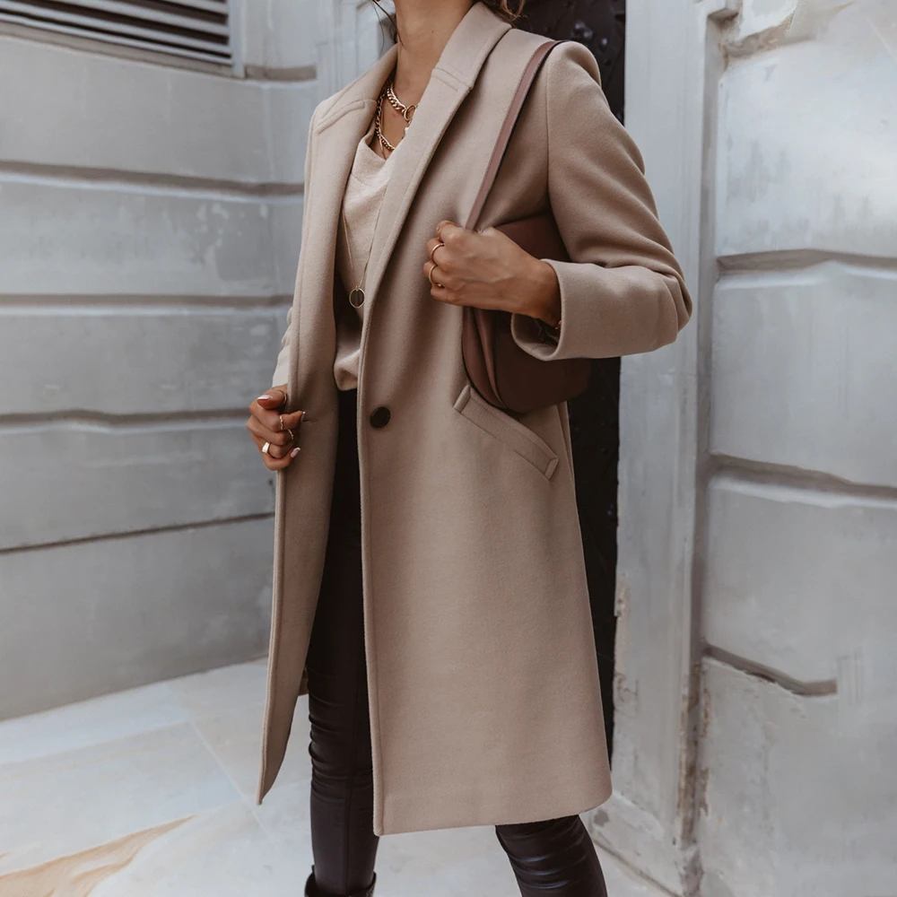 Long Women Wool Blend Coat 2021 Fashion Turn-down Collar Long Jacket Vintage Single Breasted Overcoat Ladies Outerwear
Long Women Wool Blend Coat 2021 Fashion Turn-down Collar Long Jacket Vintage Single Breasted Overcoat Ladies Outerwear