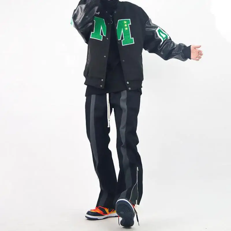 Ankle Zipper Striped Drawstring Overalls Mens Harajuku Spliced Baggy Streetwear Couple Trousers Oversize Casual Flares Pants
Ankle Zipper Striped Drawstring Overalls Mens Harajuku Spliced Baggy Streetwear Couple Trousers Oversize Casual Flares Pants