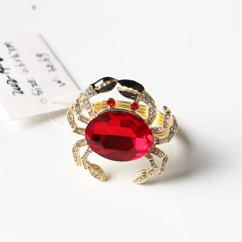 12PCS/zinc alloy crab red diamond-studded napkin ring table setting decoration for western food hotel reception family gathering
12PCS/zinc alloy crab red diamond-studded napkin ring table setting decoration for western food hotel reception family gathering