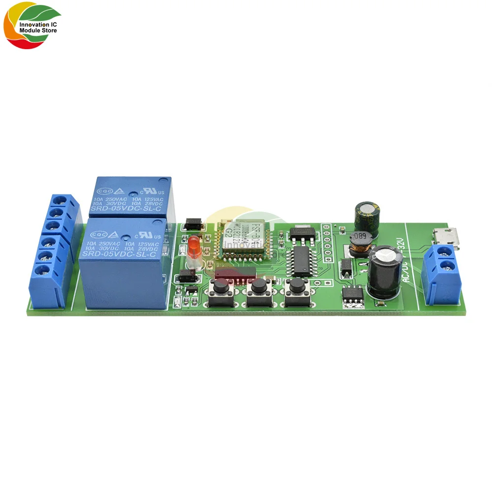 433MHZ Radio Frequency Remote Control Switch Module 2 Channel Relay Module USB 5V/DC7-32V WiFi Wireless Smart Switch Relay
433MHZ Radio Frequency Remote Control Switch Module 2 Channel Relay Module USB 5V/DC7-32V WiFi Wireless Smart Switch Relay