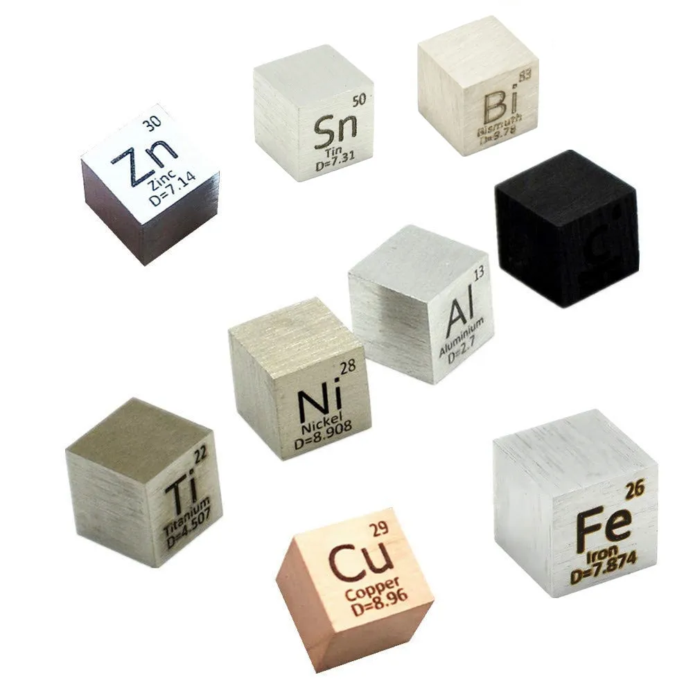 9pcs Element Cube 10mm Metal Density Cubes Daily Metals Periodic Table Collection Fe Cu Mg Nickel Titanium
9pcs Element Cube 10mm Metal Density Cubes Daily Metals Periodic Table Collection Fe Cu Mg Nickel Titanium