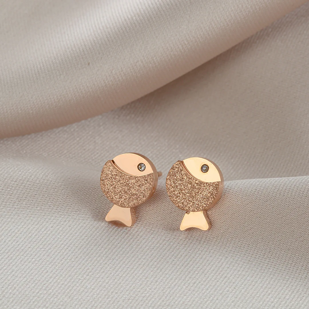 2021 New Frosted Pisces Titanium Steel Stud Earrings Women's Earrings Fashion Japanese and Korean Style Long Stud Earrings
2021 New Frosted Pisces Titanium Steel Stud Earrings Women's Earrings Fashion Japanese and Korean Style Long Stud Earrings