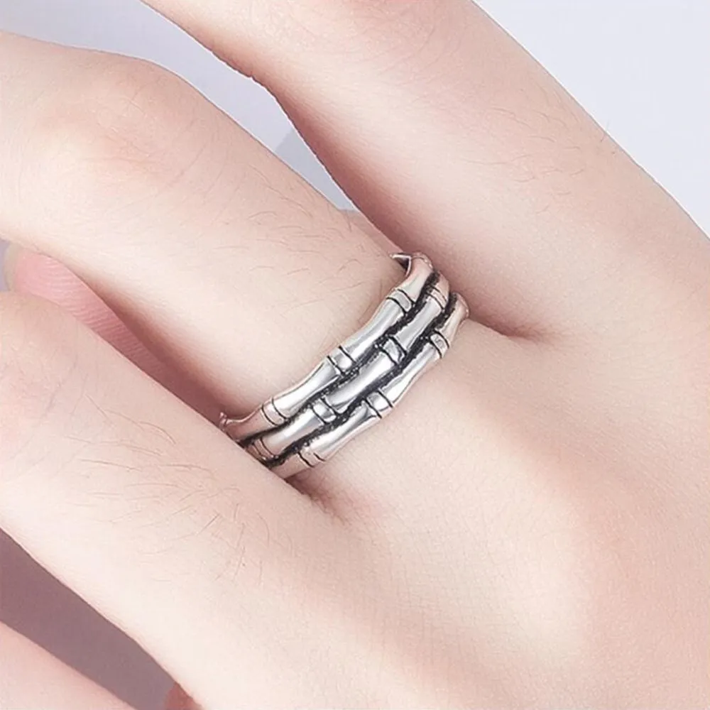 925 Sterling Silver Ring Fashion Woman Jewelry Retro Simple Thai Silver Adjustable Hot Sale New Bamboo High Quality Ring
925 Sterling Silver Ring Fashion Woman Jewelry Retro Simple Thai Silver Adjustable Hot Sale New Bamboo High Quality Ring