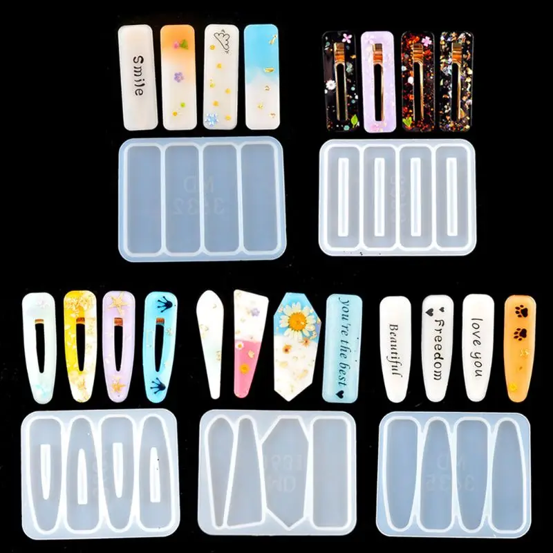 Handmade Barrettes Silicone Epoxy Resin Molds DIY Hair Pin Acrylic Mold Alligator Hair Clip Molds Jewelry Making Tools 
Handmade Barrettes Silicone Epoxy Resin Molds DIY Hair Pin Acrylic Mold Alligator Hair Clip Molds Jewelry Making Tools