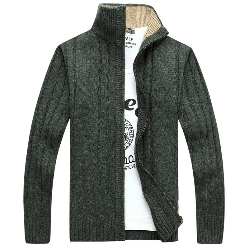 Autumn Men's Long Sleeve Knitted Cardigan Full Zipper Sweater Coat New Brand Solid Quality Men's Clothing Winter Casual Outwear
Autumn Men's Long Sleeve Knitted Cardigan Full Zipper Sweater Coat New Brand Solid Quality Men's Clothing Winter Casual Outwear