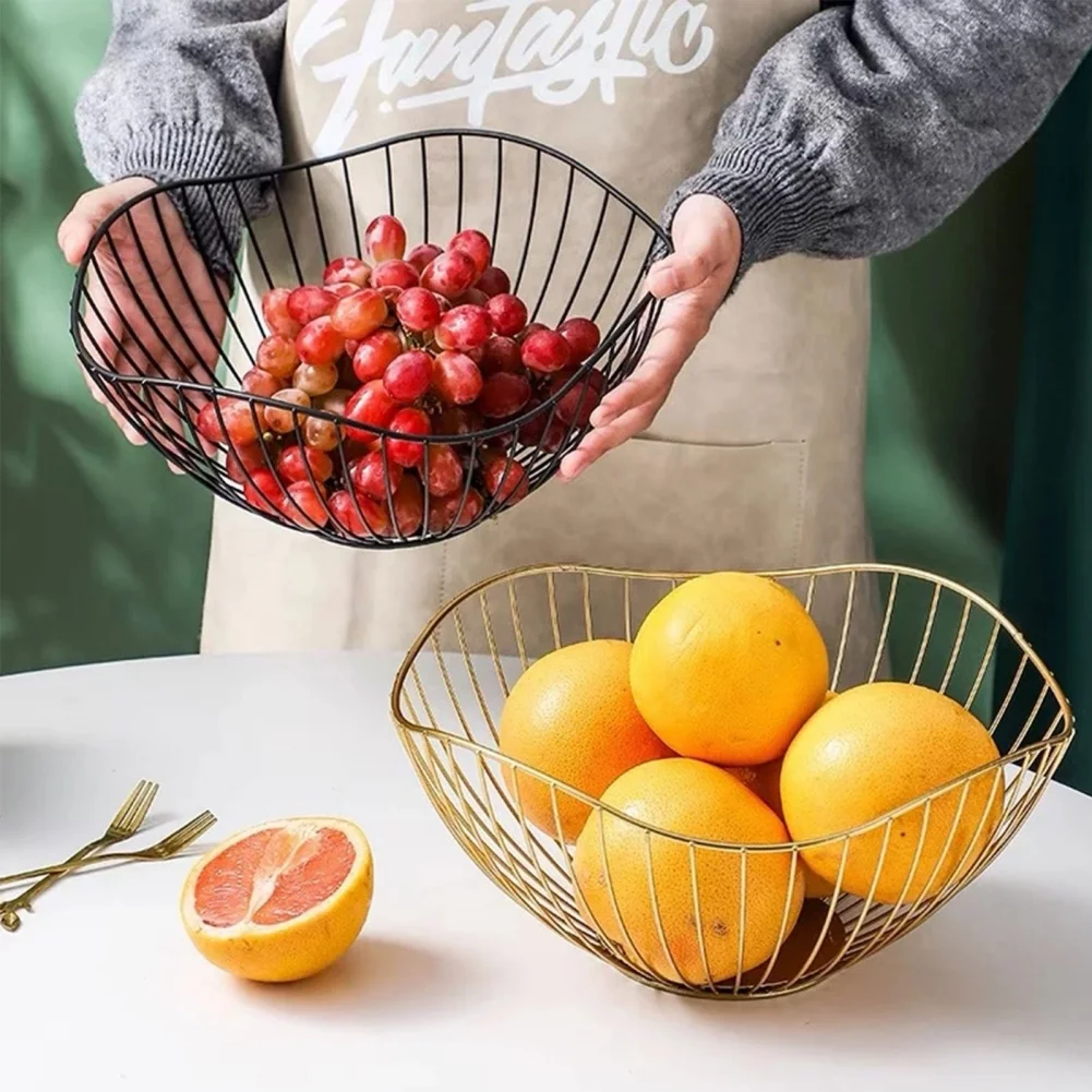 Metal Fruit Basket Wrought Iron Wire Snack Bread Vegetable Storage Bowls Kitchen Eggs Dessert Holder Organizer Cake Stand
Metal Fruit Basket Wrought Iron Wire Snack Bread Vegetable Storage Bowls Kitchen Eggs Dessert Holder Organizer Cake Stand