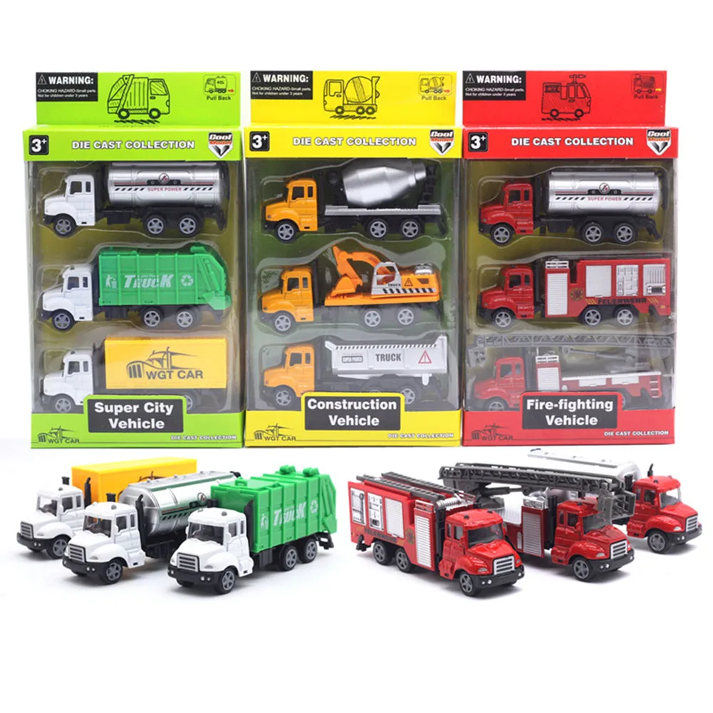 3Pcs 1/50 Simulation Transport Fire Engineer Truck Car Pull Back Model Kids Educational Toys for Children Gift
3Pcs 1/50 Simulation Transport Fire Engineer Truck Car Pull Back Model Kids Educational Toys for Children Gift