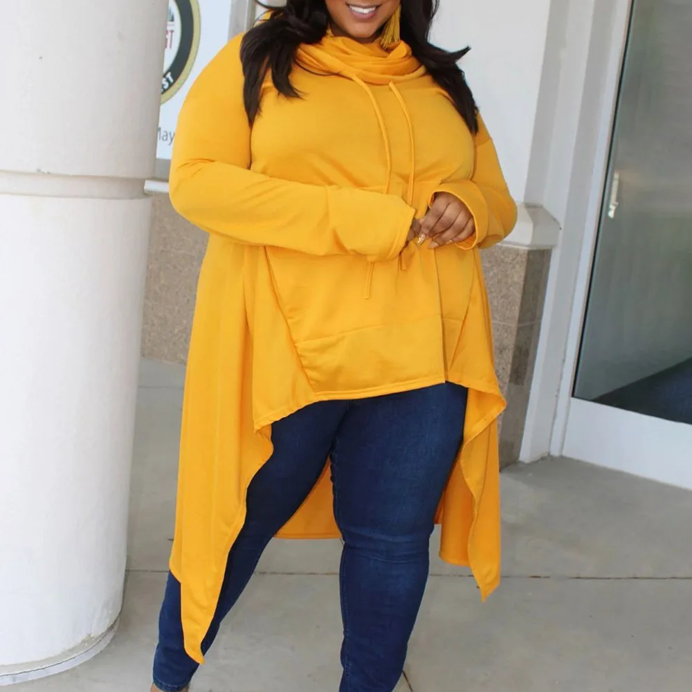 Hoodie Women Autumn Female Women Wear 2021 Hot Sweater Tops Women's Irregular Tops Yellow Plus Size Hoodie 
Hoodie Women Autumn Female Women Wear 2021 Hot Sweater Tops Women's Irregular Tops Yellow Plus Size Hoodie