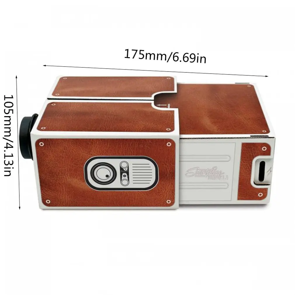 Mini Portable Cardboard Smart Phone Projector 2.0 Mobile Phone Projection for Home Theatre Audio & Video Projector ACEHE
Mini Portable Cardboard Smart Phone Projector 2.0 Mobile Phone Projection for Home Theatre Audio & Video Projector ACEHE