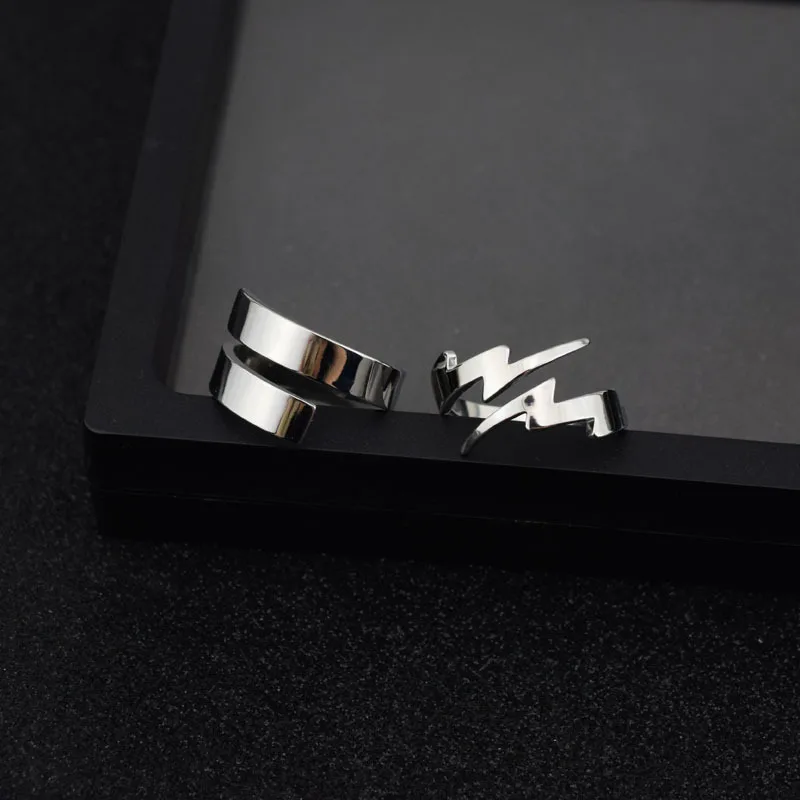 Lightning Vintage Ring Stainless Steel Rings For Women Men Tape Wide Ring Anillos Mujer 2021 Jewelry Gothic Punk Style Aesthetic
Lightning Vintage Ring Stainless Steel Rings For Women Men Tape Wide Ring Anillos Mujer 2021 Jewelry Gothic Punk Style Aesthetic