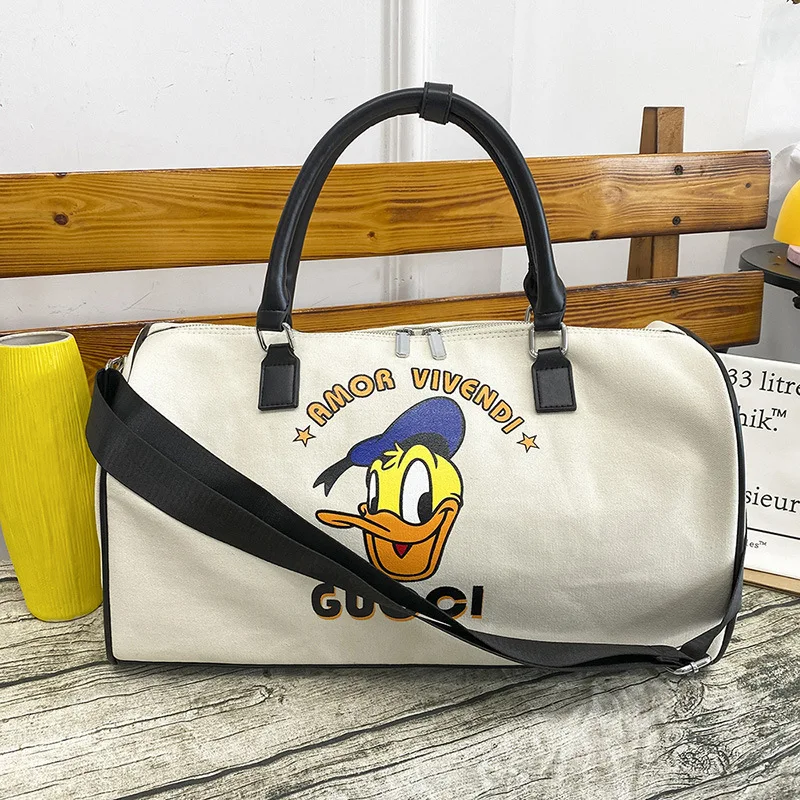 Luxury Large Travel Duffle Weekender Boston Bags Handbags Black Canvas Cartoon Printing Sports Bags With Crossbody Strap Women
Luxury Large Travel Duffle Weekender Boston Bags Handbags Black Canvas Cartoon Printing Sports Bags With Crossbody Strap Women