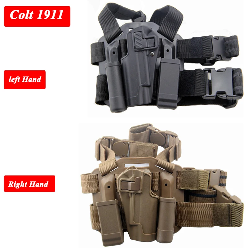 Left / Right Hand Tactical Gun Carry Case Colt 1911 Leg Holster Military Airsoft Gun Pouch Hunting Gear Thigh Holster 
Left / Right Hand Tactical Gun Carry Case Colt 1911 Leg Holster Military Airsoft Gun Pouch Hunting Gear Thigh Holster