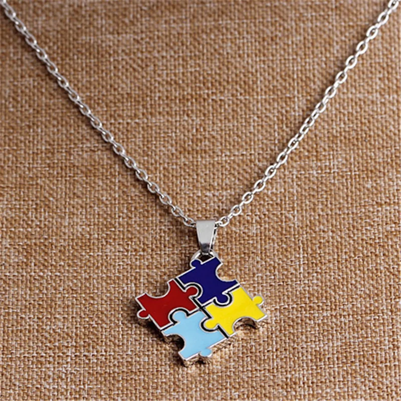 Simple Puzzle Necklace Multicolor Enamel Pendant Necklace Boys and Women Holiday Gifts Party Jewelry Wholesale
Simple Puzzle Necklace Multicolor Enamel Pendant Necklace Boys and Women Holiday Gifts Party Jewelry Wholesale