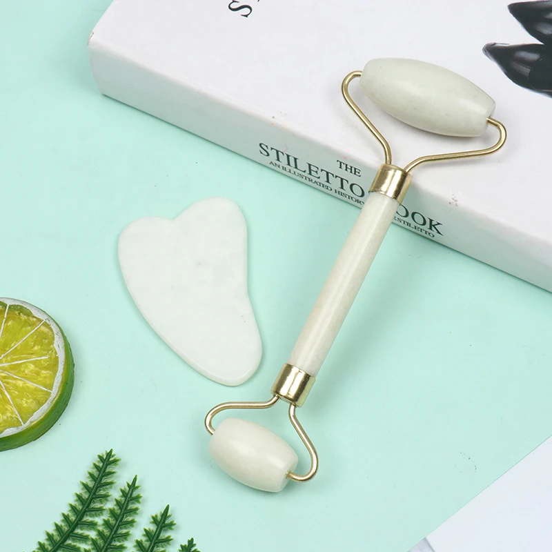 1Pc Natural Jade Roller Guasha Board Scraper Set White Quartz Face Roller Facial Massage Gua Sha Tool Facial Massager
1Pc Natural Jade Roller Guasha Board Scraper Set White Quartz Face Roller Facial Massage Gua Sha Tool Facial Massager