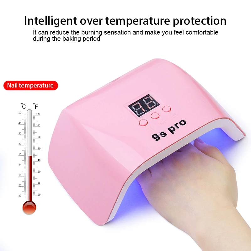 LED UV Nail Lamp 9S 120W GEL Polish Dryer with Display Smart Induction Auto Light USB Manicure Device for DIY Nail Beauty Tool
LED UV Nail Lamp 9S 120W GEL Polish Dryer with Display Smart Induction Auto Light USB Manicure Device for DIY Nail Beauty Tool