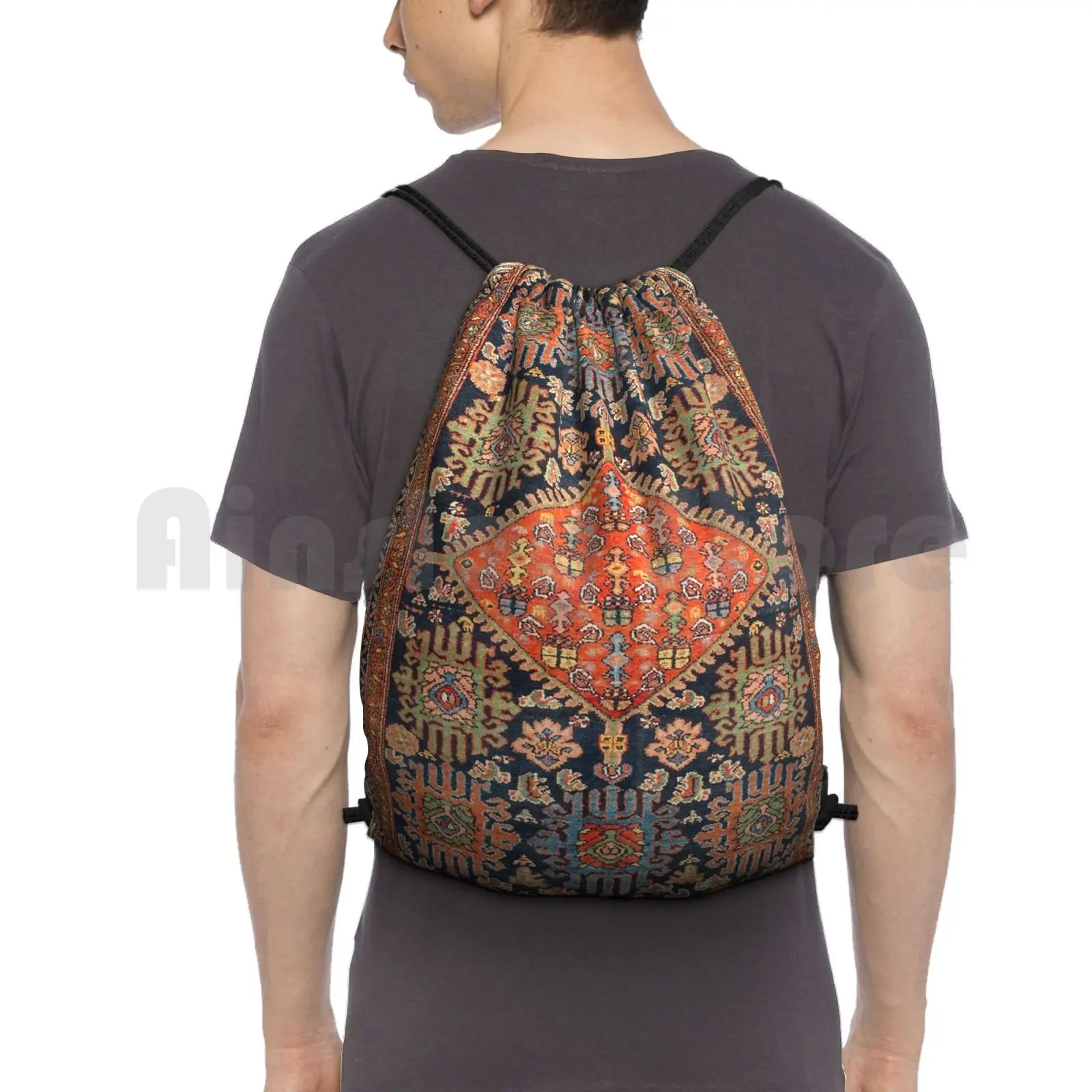 Hamadan Antique West Persian Rug Print Backpack Drawstring Bag Riding Climbing Gym Bag Vintage Vintage Rug Carpet Persian
Hamadan Antique West Persian Rug Print Backpack Drawstring Bag Riding Climbing Gym Bag Vintage Vintage Rug Carpet Persian