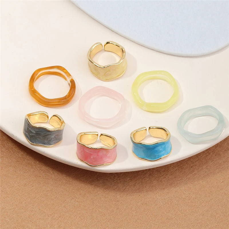 2 Pieces of fashion women's retro color drip glaze irregular enamel open ring geometric width adjustable party enamel ring
2 Pieces of fashion women's retro color drip glaze irregular enamel open ring geometric width adjustable party enamel ring
