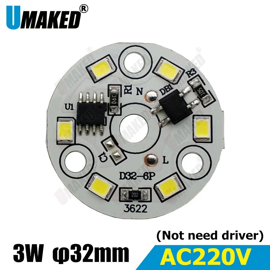 3 Вт 32 мм AC220V led pcb smd 2835 интегрированный IC драйвер, алюминиевая пластина для лампы, направленная к ac220v для diy E27 B22 лампочка
3 Вт 32 мм AC220V led pcb smd 2835 интегрированный IC драйвер, алюминиевая пластина для лампы, направленная к ac220v для diy E27 B22 лампочка