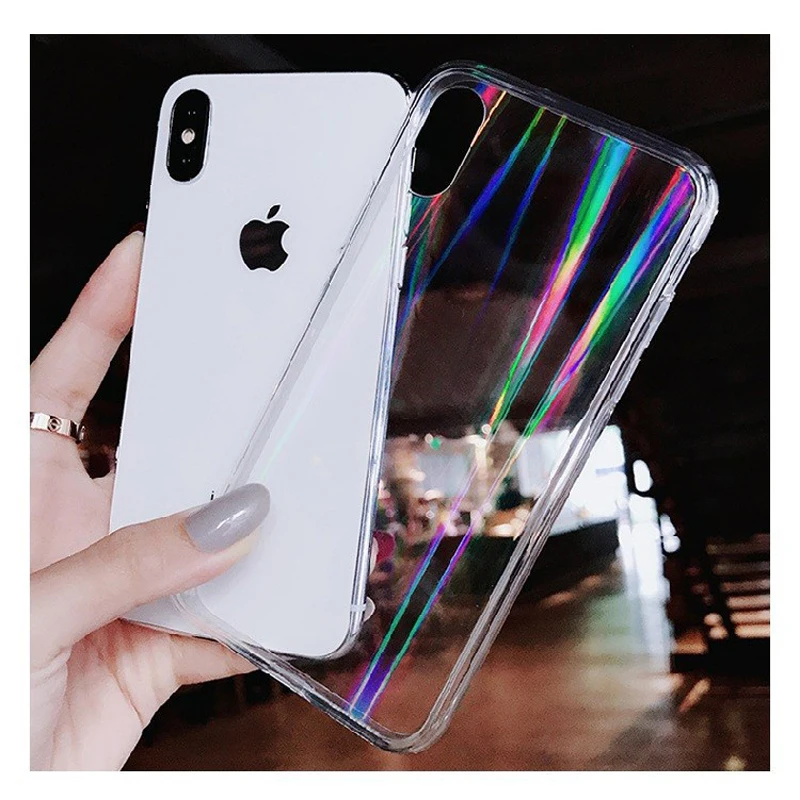 Gradient Rainbow Laser Phone Case For iPhone 12 Mini X Xr Xs Max 7 7plus 8 8plus 6s 6 s 11 Pro Max SE 2020 Transparent Cover
Gradient Rainbow Laser Phone Case For iPhone 12 Mini X Xr Xs Max 7 7plus 8 8plus 6s 6 s 11 Pro Max SE 2020 Transparent Cover