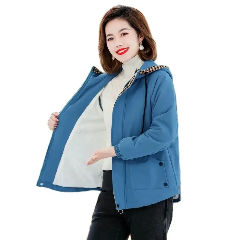 Shor New t 2022 Autumn Winte Hooded Casual Loose Middle-Aged Mother Jacket Add Velvet Add Thick Keep Warm Women's Coat
Shor New t 2022 Autumn Winte Hooded Casual Loose Middle-Aged Mother Jacket Add Velvet Add Thick Keep Warm Women's Coat