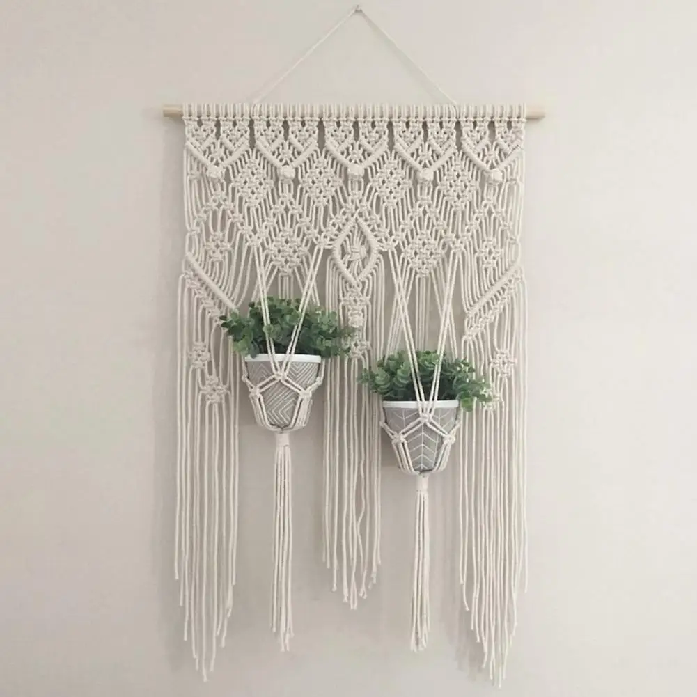 Bohemian Hand-woven Tapestry Hanging Basket Wall Hanging Plant Basket Decoration DIY Net Bag For Hotel Living Room Gardening
Bohemian Hand-woven Tapestry Hanging Basket Wall Hanging Plant Basket Decoration DIY Net Bag For Hotel Living Room Gardening