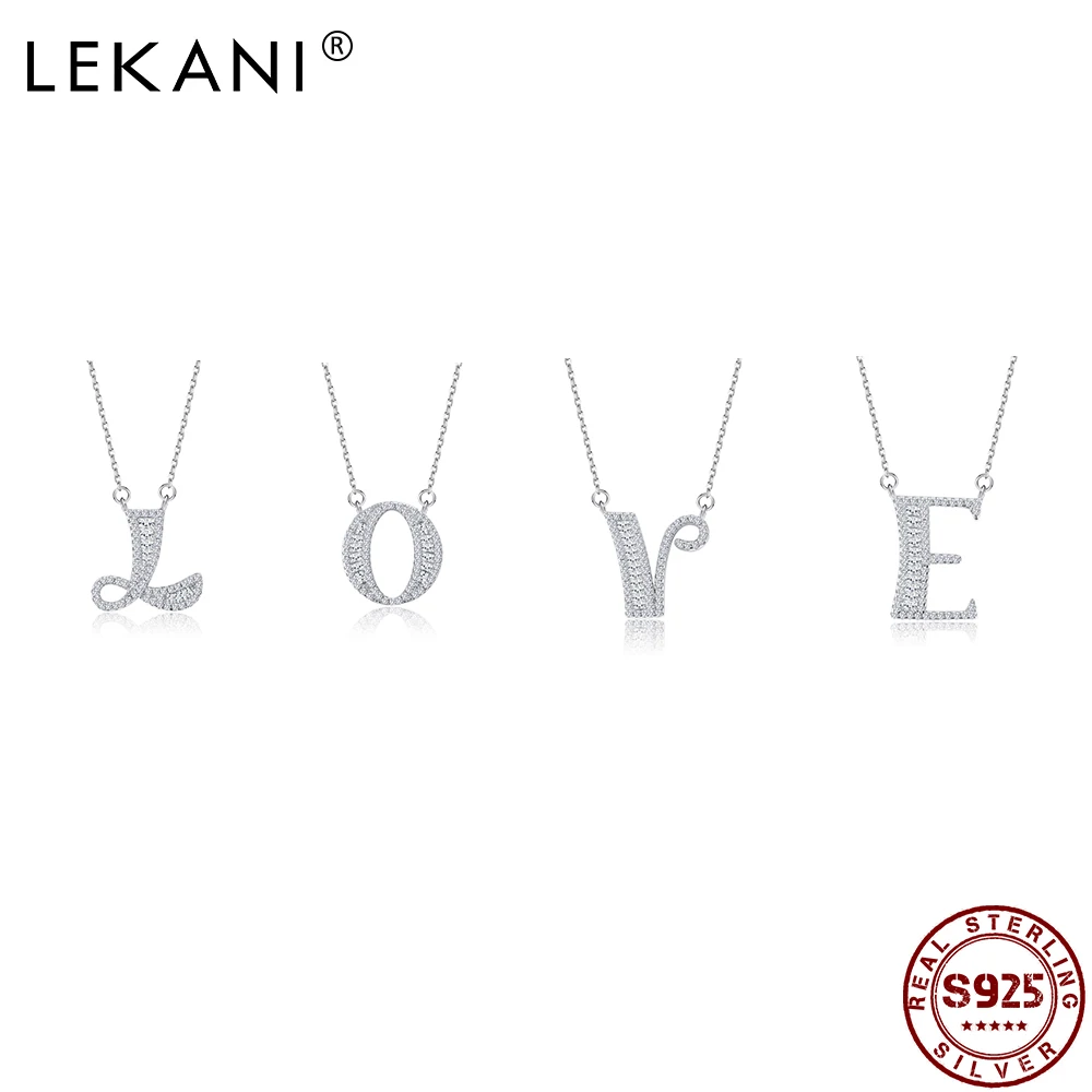 LEKANI S925 Sterling Silver Necklaces For Women 5A Cubic Zirconia Alphabet Pendant Necklace 26 English Letters Fine Jewelry
LEKANI S925 Sterling Silver Necklaces For Women 5A Cubic Zirconia Alphabet Pendant Necklace 26 English Letters Fine Jewelry