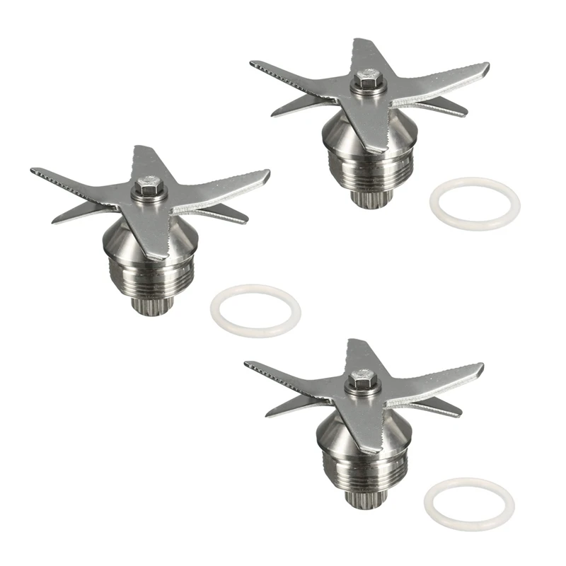 3Pc Ice-Crushing Blender Blade Parts With Sealing Ring For Vitamix 5200 Series 
3Pc Ice-Crushing Blender Blade Parts With Sealing Ring For Vitamix 5200 Series