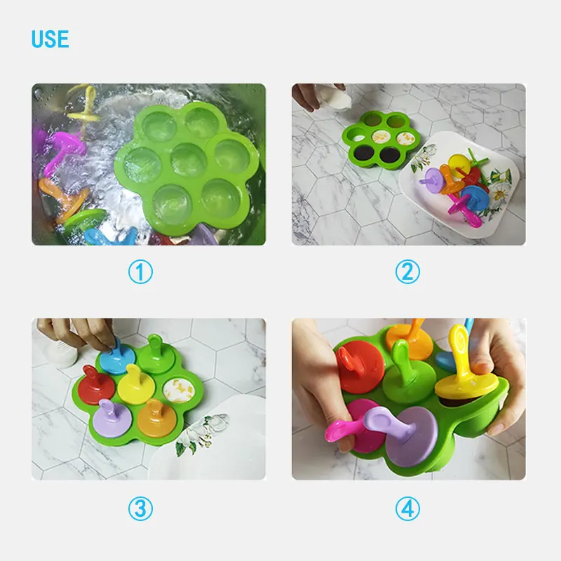 Ice Cream Ice Pops Mold Portable Food Grade Popsicle Mould Ball Maker Baby Food Supplement Tools Fruit Shake Accessories
Ice Cream Ice Pops Mold Portable Food Grade Popsicle Mould Ball Maker Baby Food Supplement Tools Fruit Shake Accessories