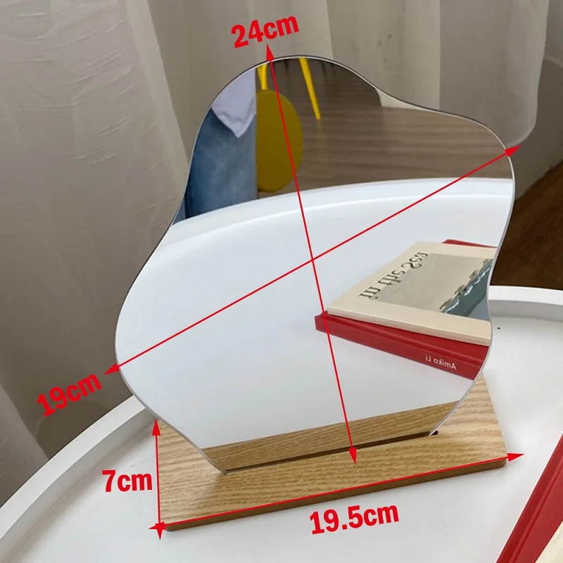 Korean Decor Decorative Mirror Ins Irregular Acrylic Makeup Mirror Wooden Base Cosmetic Tool Beauty Room Stage Photo Tools
Korean Decor Decorative Mirror Ins Irregular Acrylic Makeup Mirror Wooden Base Cosmetic Tool Beauty Room Stage Photo Tools