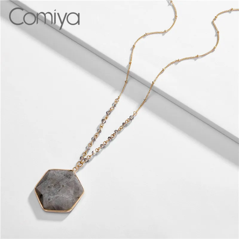 Comiya Модные Винтажные амулеты из цинкового сплава стеклянные большие ожерелья