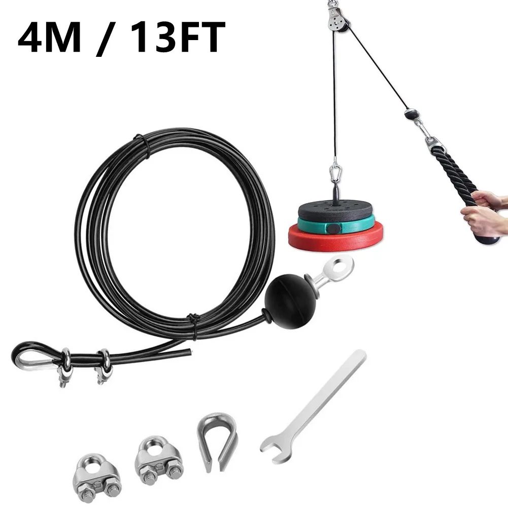 Fitness Pulley Cable System DIY Loading Pin Lifting Triceps Rope Machine Workout Adjustable Length Home Gym Sport Accessories
Fitness Pulley Cable System DIY Loading Pin Lifting Triceps Rope Machine Workout Adjustable Length Home Gym Sport Accessories