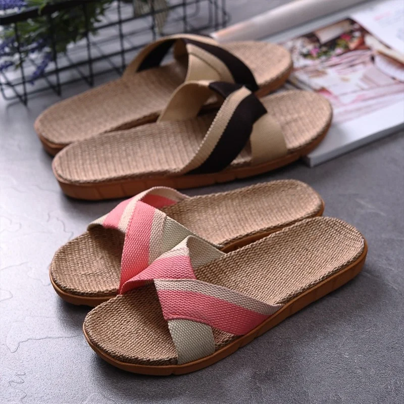 Summer flax slippers, there are 13 colors to choose from,female models,sizes from 35-45,suitable for home or beach use, non-slip
Summer flax slippers, there are 13 colors to choose from,female models,sizes from 35-45,suitable for home or beach use, non-slip