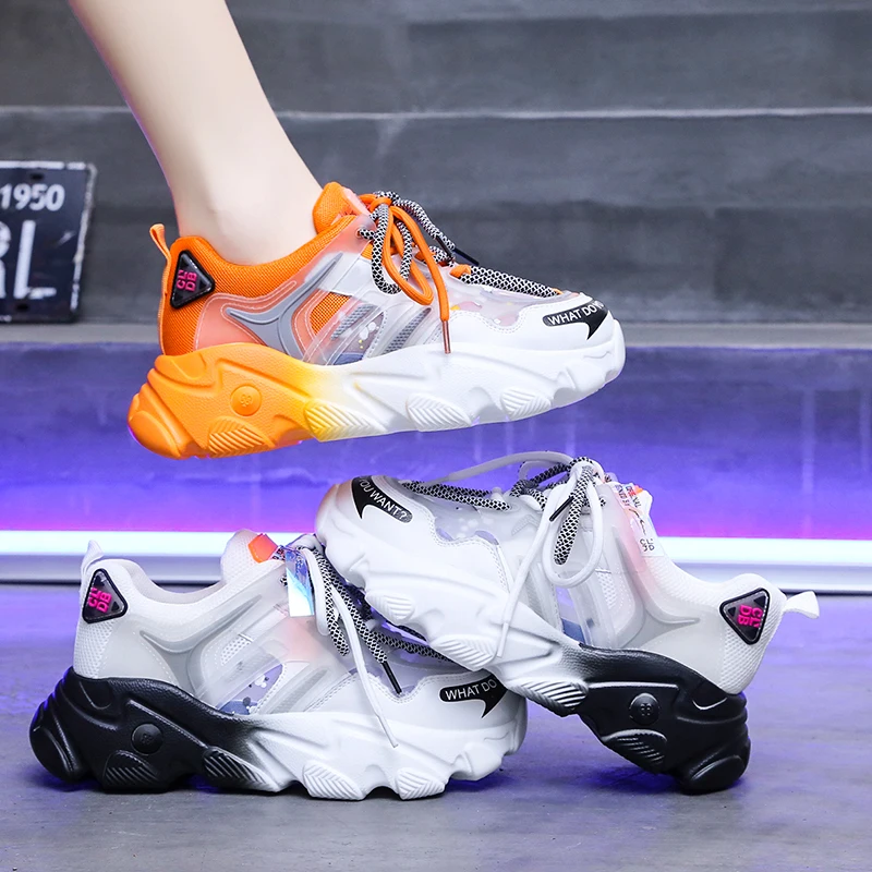 Designer Chunky Sneakers Woman Casual Shoes 2021 Breathable Mixed Colors Thick Bottom Platform Sneakers Women Sport Basket Femme
Designer Chunky Sneakers Woman Casual Shoes 2021 Breathable Mixed Colors Thick Bottom Platform Sneakers Women Sport Basket Femme