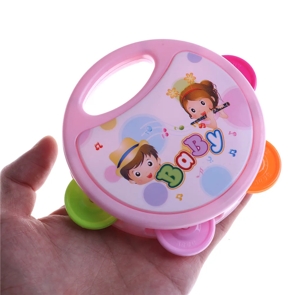

1pcs Cute Baby Kids Musical Tambourine Beat Instrument Educational Handbell Clap Drum Toys Baby Gift
