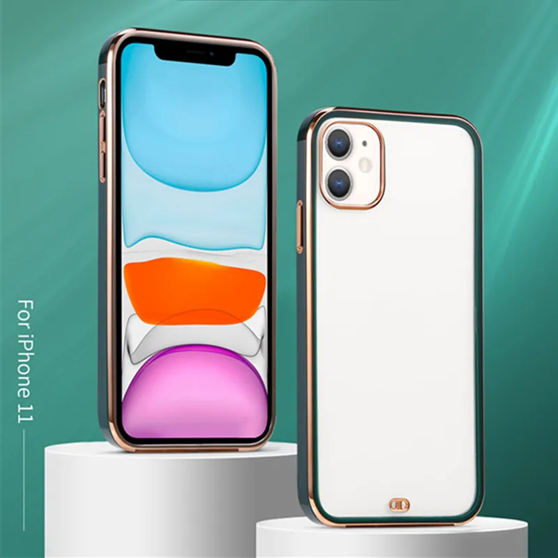 Transparent Colourful Plating Straight Edge Frame Soft Cases For IPhone 11 12Mini Pro X XR XS Max 7 8 Plus SE Cover Case
Transparent Colourful Plating Straight Edge Frame Soft Cases For IPhone 11 12Mini Pro X XR XS Max 7 8 Plus SE Cover Case