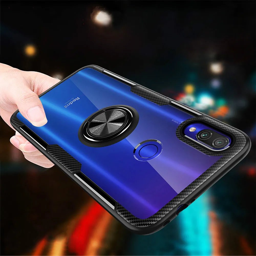 Магнитный чехол подставка для Xiaomi Redmi Mi 9T 9 8 SE Lite Pro Note 5 7 K20 ударопрочный Прозрачный