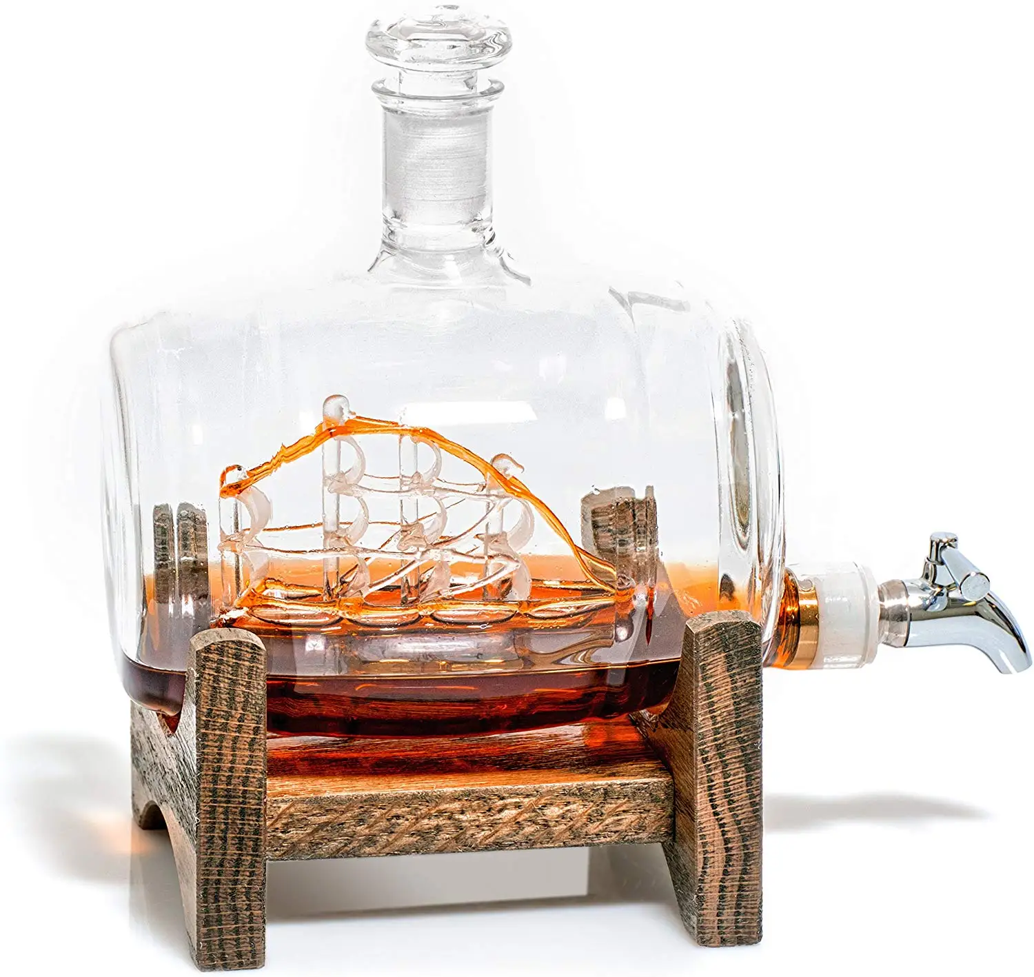1000ml Creative Nautical Barrel Shape Decanter Red Wine Whiskey Glass Bottle Wine Decanter for Bar Kitchen Party Christmas Gift
1000ml Creative Nautical Barrel Shape Decanter Red Wine Whiskey Glass Bottle Wine Decanter for Bar Kitchen Party Christmas Gift