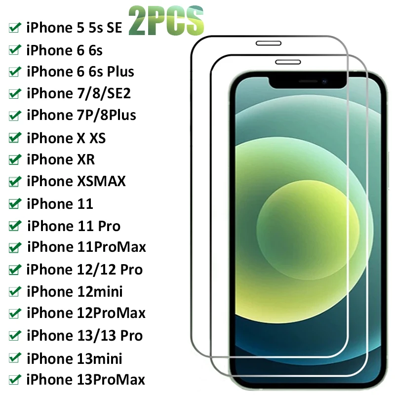2PCS Full Cover Tempered Glass On the For iPhone 11 12 13 Pro XS Max XR X Screen Protector For iPhone 8 6 7 Plus 5 5s SE 2 Glass
2PCS Full Cover Tempered Glass On the For iPhone 11 12 13 Pro XS Max XR X Screen Protector For iPhone 8 6 7 Plus 5 5s SE 2 Glass