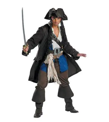 Pirates of the Caribbean Jack Sparrow Cosplay Costume Jacket Shirt Pant Costumes Set Mens Costumes Halloween Clothing
Pirates of the Caribbean Jack Sparrow Cosplay Costume Jacket Shirt Pant Costumes Set Mens Costumes Halloween Clothing