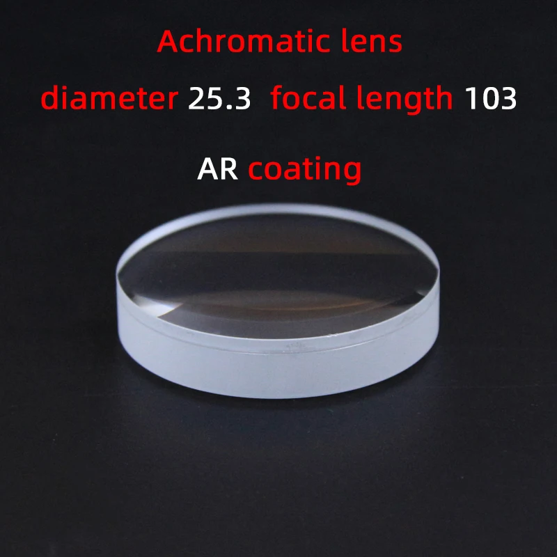 Diameter25.3mm Focal length103 mm achromatic lenes factory custom telescope lens magnifier various sizes
Diameter25.3mm Focal length103 mm achromatic lenes factory custom telescope lens magnifier various sizes