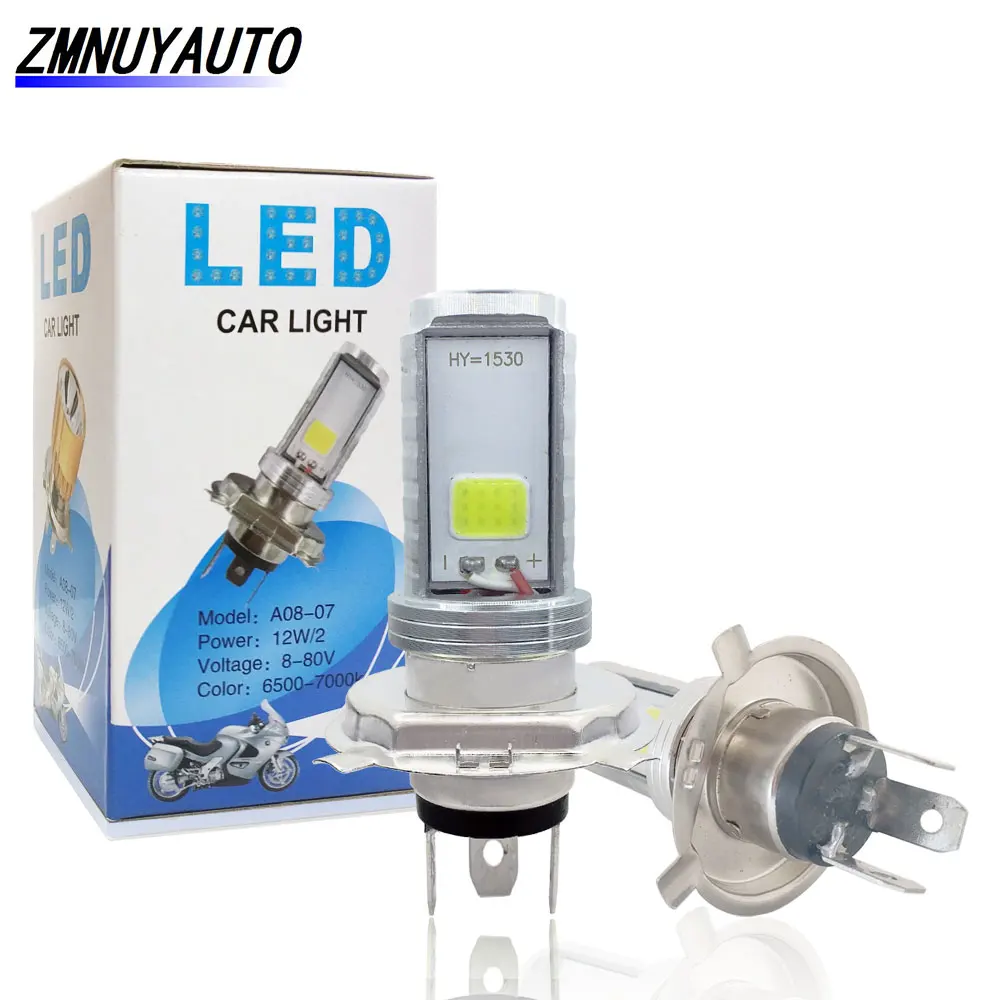 1 Pcs Moto Headlight H4 White Headlight Hi-Lo Beam Light Lamp Bulb 6500K Motorcycle Auxiliary Lights Led Headlight Super bright
1 Pcs Moto Headlight H4 White Headlight Hi-Lo Beam Light Lamp Bulb 6500K Motorcycle Auxiliary Lights Led Headlight Super bright