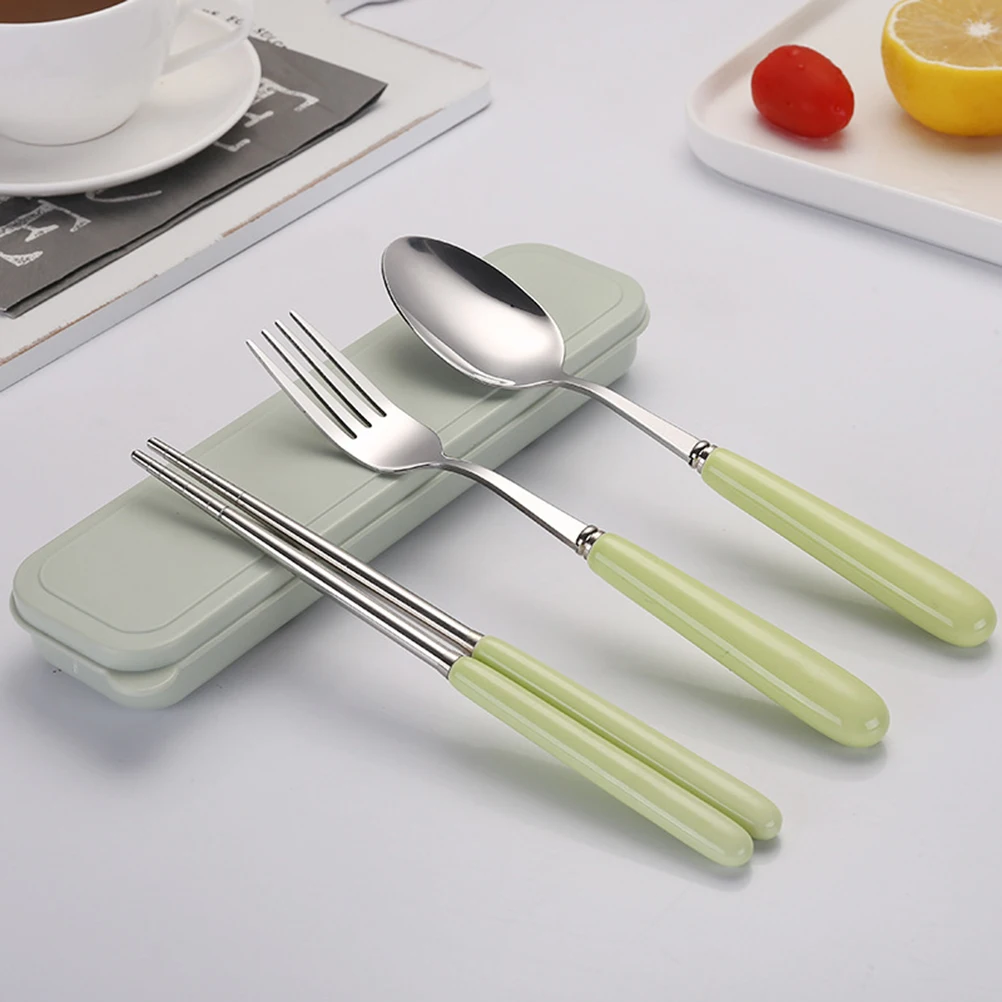 Hot Sale Stainless Steel Chopsticks Spoon Fork Cutlery Set Ceramic Tableware Set Portable with Case for Travel Home Camping 
Hot Sale Stainless Steel Chopsticks Spoon Fork Cutlery Set Ceramic Tableware Set Portable with Case for Travel Home Camping